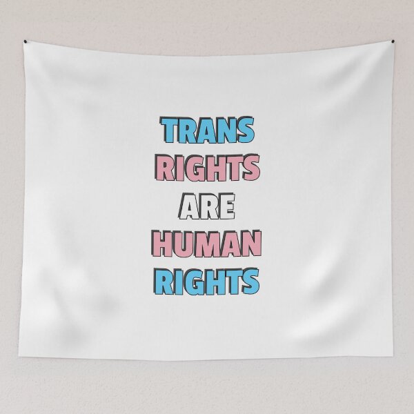 Item preview, Trans Rights Are Human Rights - trans flag colors designed and sold by Inspirationmotivation.