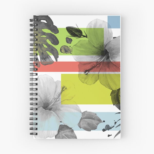 Aperçu de l'œuvre Bloc de couleur floral bleu poussiéreux citron vert corail 8 créée et vendue par Irena Orlov.