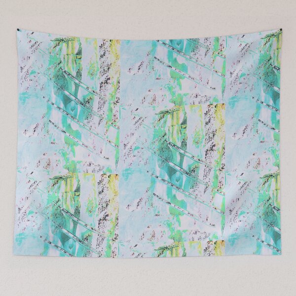 Item preview, Green blue yellow paint smear scratch detail designed and sold by Grey Robinson.