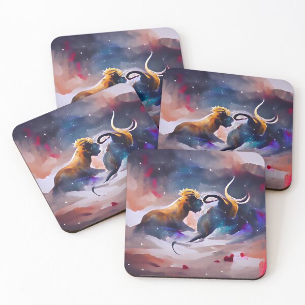 Item preview, Capricorn and Leo designed and sold by AbstractlyArt.