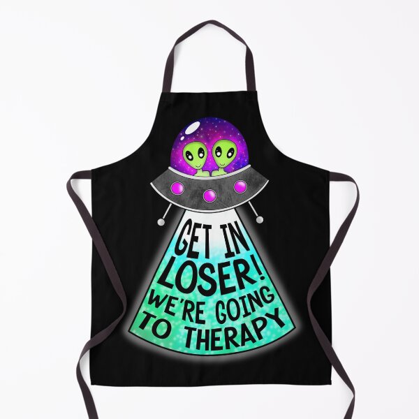 Item preview, Get In Loser We're Going To Therapy Mental Health Awareness UFO Alien designed and sold by JessieJune.
