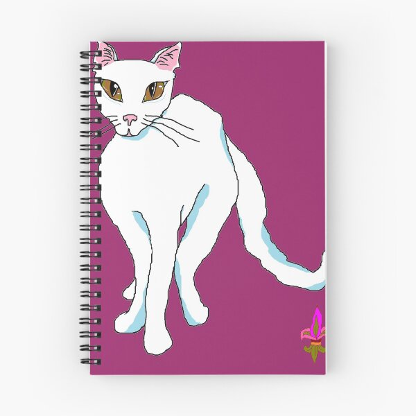 Item preview, White Kitty with Mauve Background designed and sold by judy snyder.
