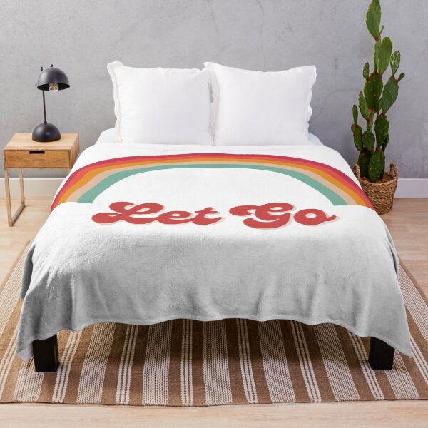 Item preview, Retro Inspired Design of Let Go with Rainbow designed and sold by goodkarmahelena.