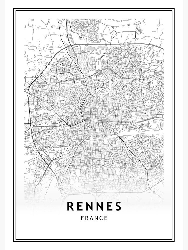 "Rennes City Map Print" Poster for Sale by ItsSmeeAngie  Redbubble