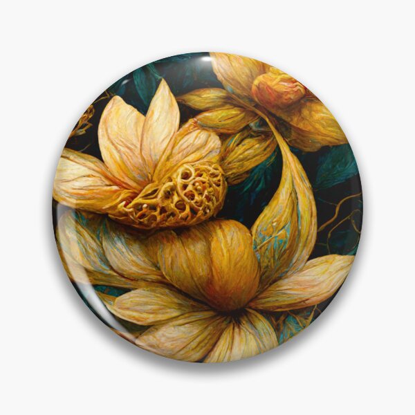 Item preview, Golden Fine Flora 1| Floral | Abstract | For the Home designed and sold by RomantzArtMind.