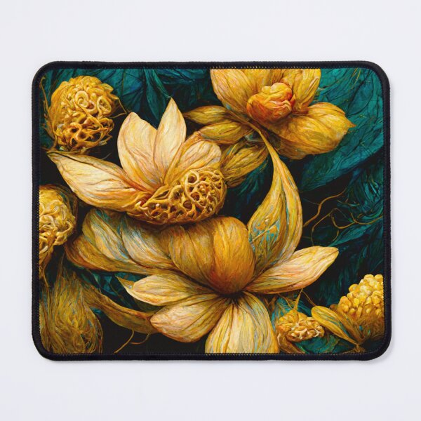 Item preview, Golden Fine Flora 1| Floral | Abstract | For the Home designed and sold by RomantzArtMind.