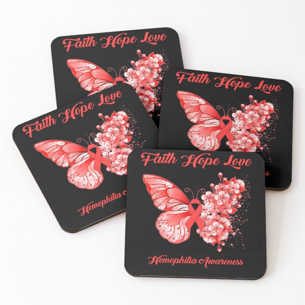 Item preview, Faith Hope Love Hemophilia Awareness Butterfly Ribbon Gifts designed and sold by Adropine.