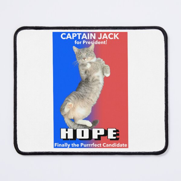 Item preview, Captain Jack (the cat) for President designed and sold by GreatScottsArt.