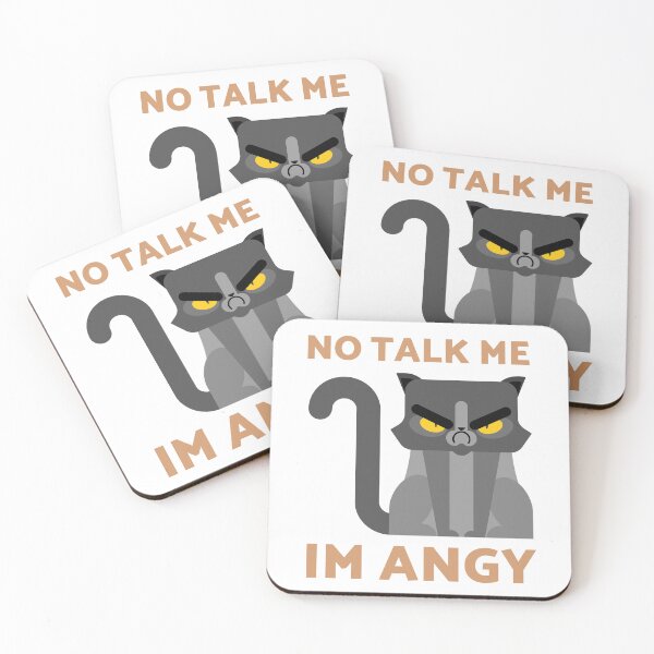 Item preview, No Talk Me I Am Angry - Cute Angry Cat designed and sold by ZackaryWalter.