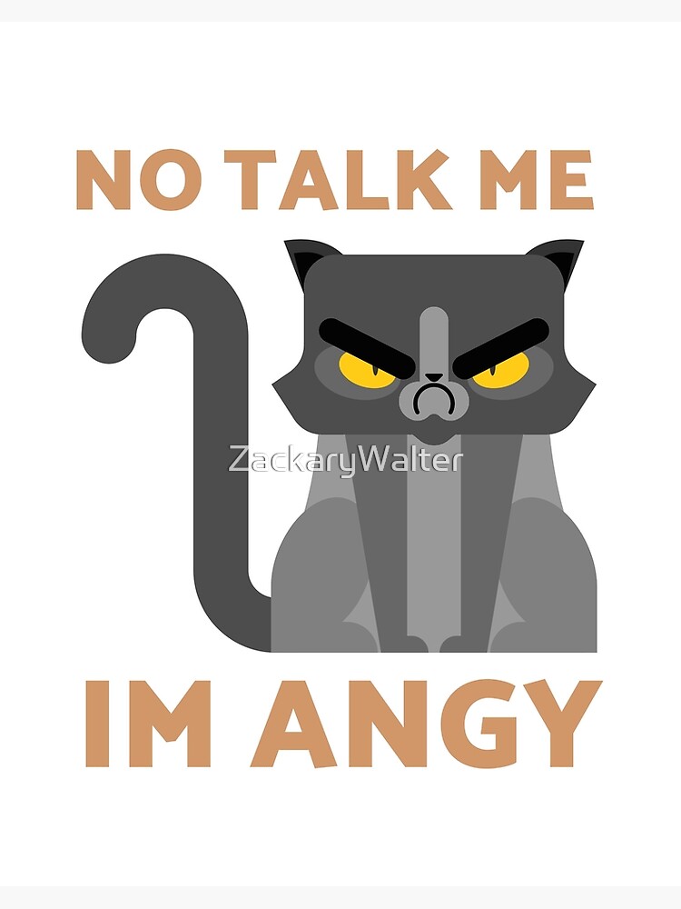 No Talk Me I'm Angry ,cute cat , angry cat , kitty Mouse Pad