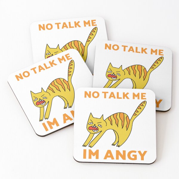 Item preview, No Talk Me I Am Angry - Cute Angry Cat designed and sold by ZackaryWalter.