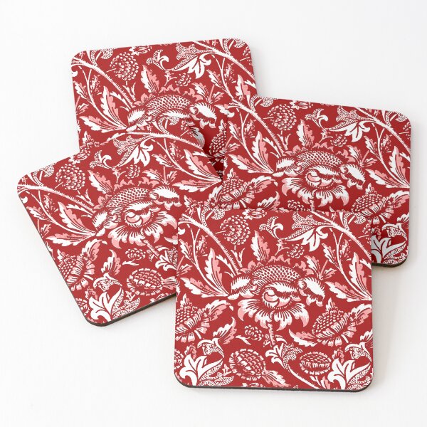 Item preview, William Morris Sunflowers, Deep Red and White designed and sold by Marymarice.