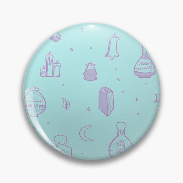Aperçu de l'œuvre Potions All Over Print en Aqua créée et vendue par HeyPixels.