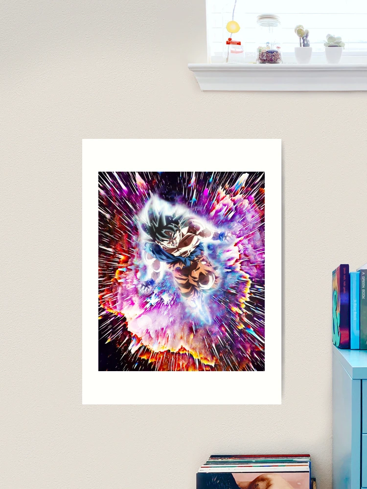 Son goku super sayan blue dragon ball super ultra god mession ep 4  Wallpaper | Art Board Print