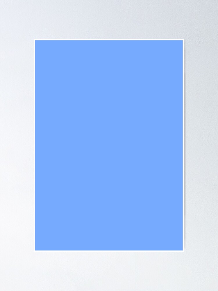"Vivid Sky Blue Solid Pure Color" Poster for Sale by MarinaGorban