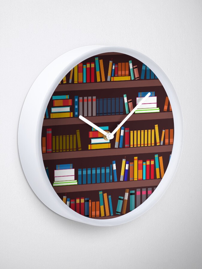 Thumbnail 2 of 4, Clock, Book pattern designed and sold by Lanka69.