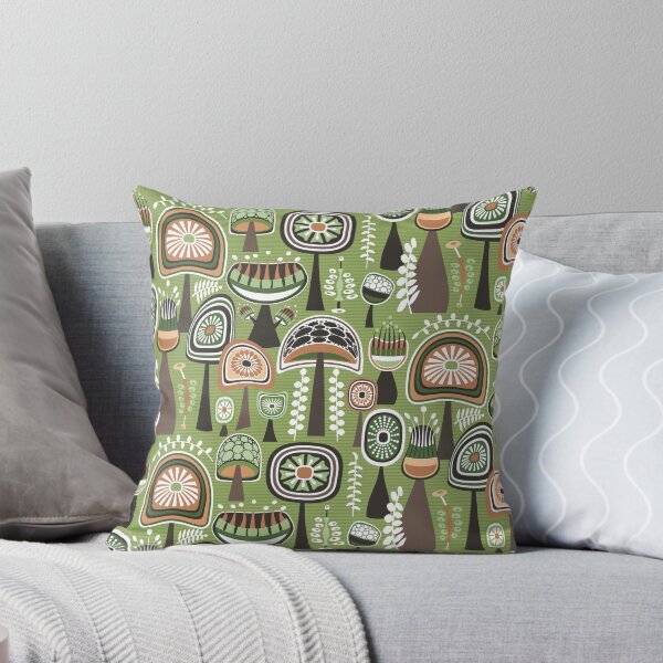 Item preview, Earthy Mid Century Modern Mushroom Pattern designed and sold by Elsy's Art.