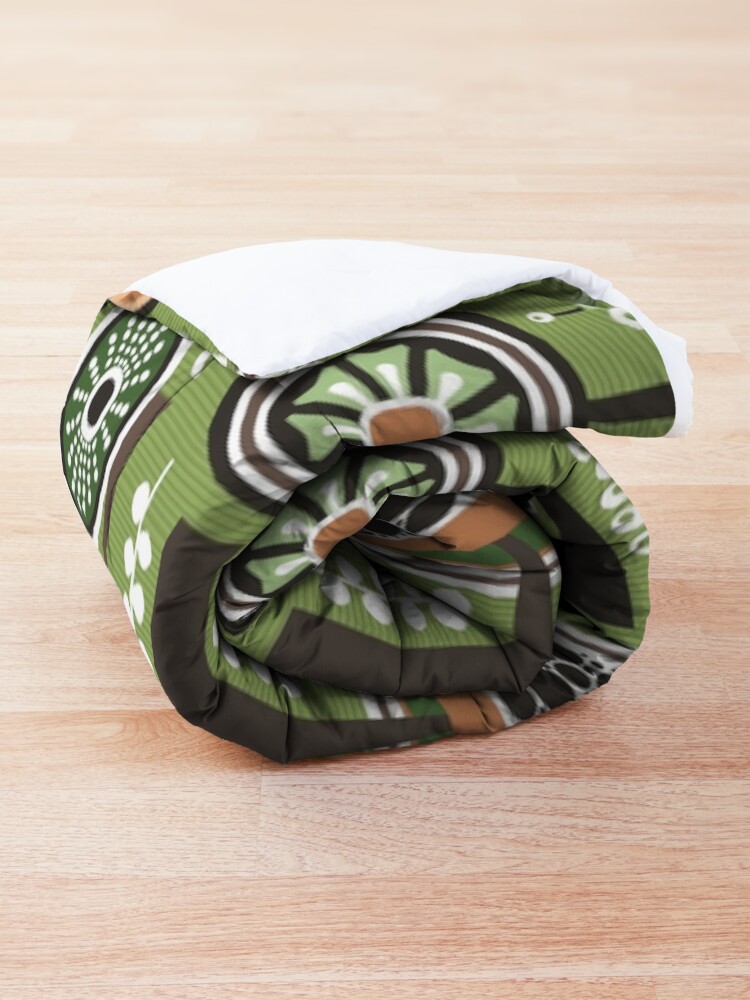 Alternate view of Earthy Mid Century Modern Mushroom Pattern Comforter