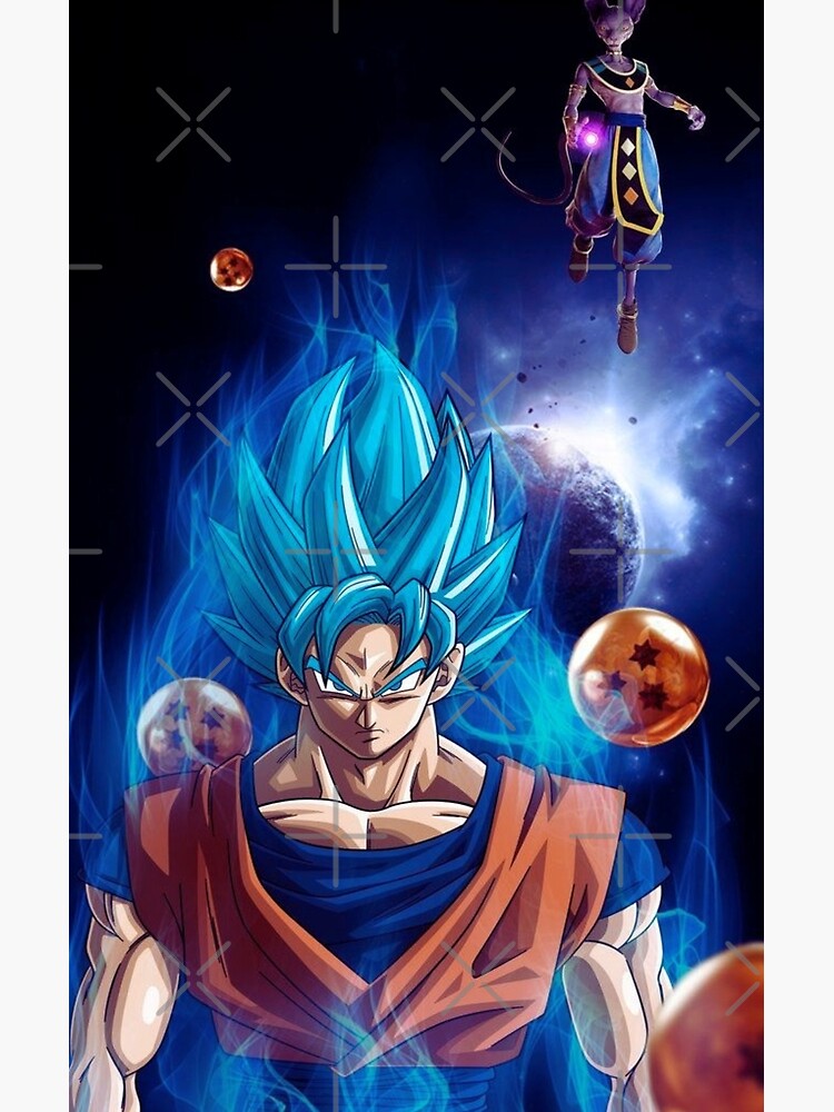 Son goku super sayan blue dragon ball super ultra god mession ep 4  Wallpaper  Metal Print for Sale by Maystro-design