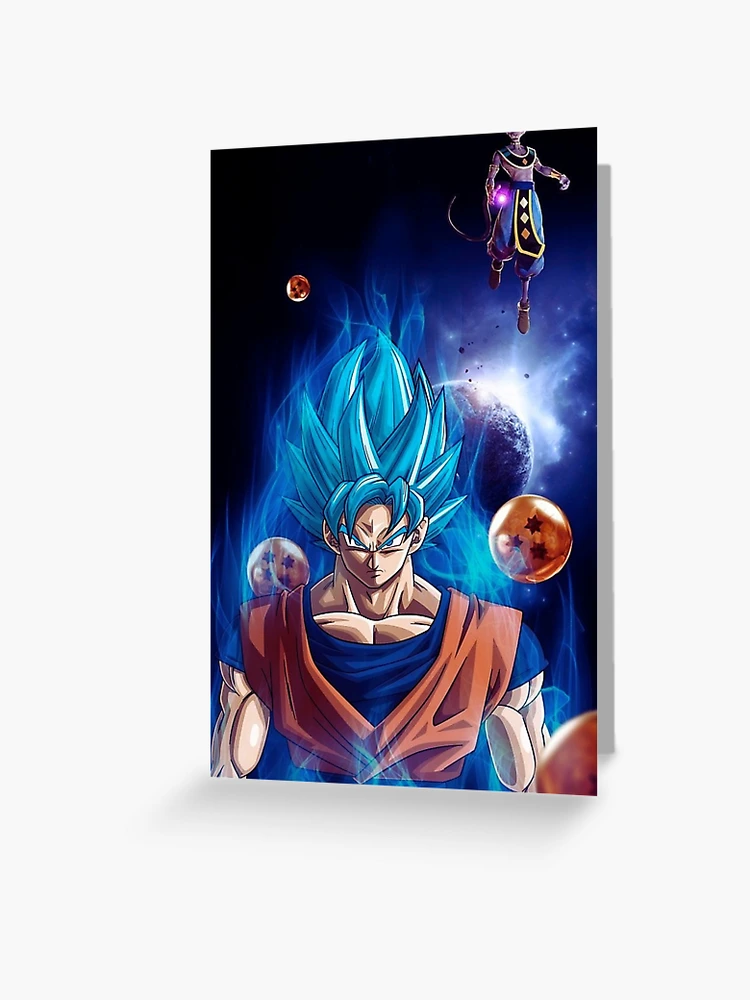 Super Saiyan Blue Goku Greeting Card by Creationistlife