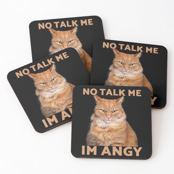Item preview, No Talk Me I Am Angry - Cute Angry Cat designed and sold by ZackaryWalter.
