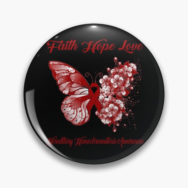 Item preview, Faith Hope Love Hereditary Hemochromatosis Awareness Butterfly Ribbon Gifts designed and sold by Adropine.