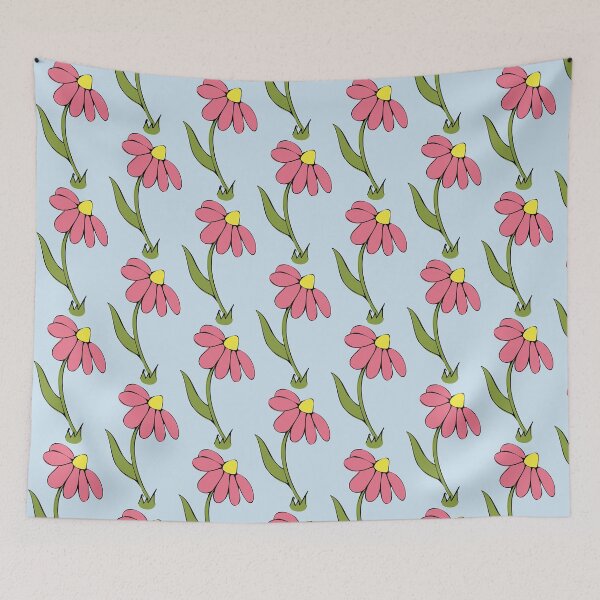 Item preview, Single Cute Pink Daisy Whimsical Cartoon illustration designed and sold by AngelDawnDesign.