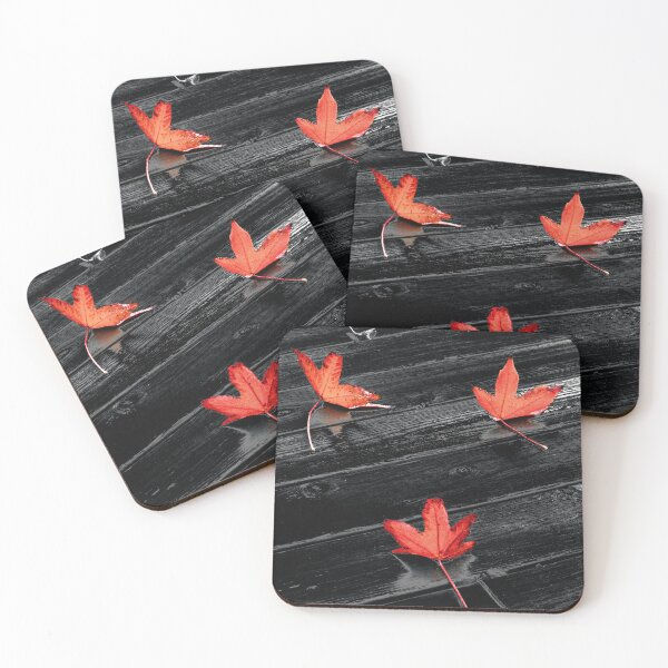 Item preview, Three Red Leaves after Rain designed and sold by Ellen Cotton.