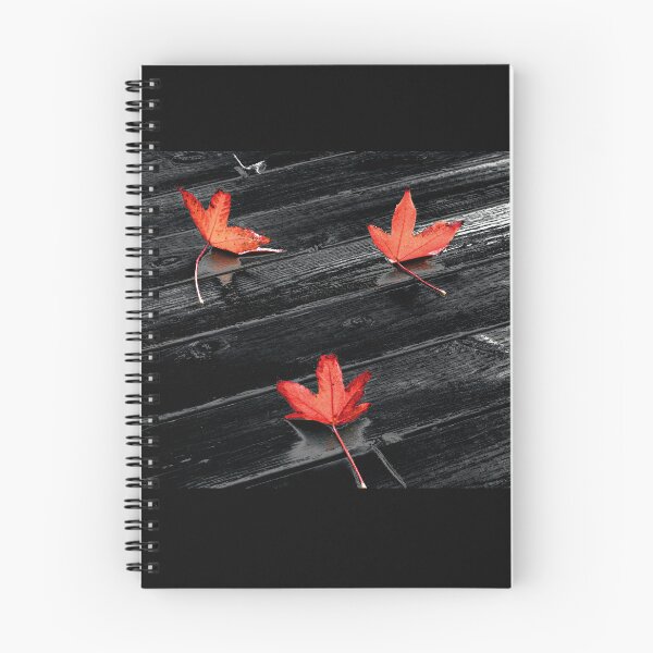 Item preview, Three Red Leaves after Rain designed and sold by Ellen Cotton.