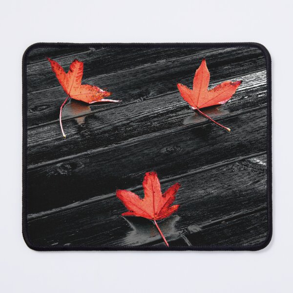 Item preview, Three Red Leaves after Rain designed and sold by Ellen Cotton.
