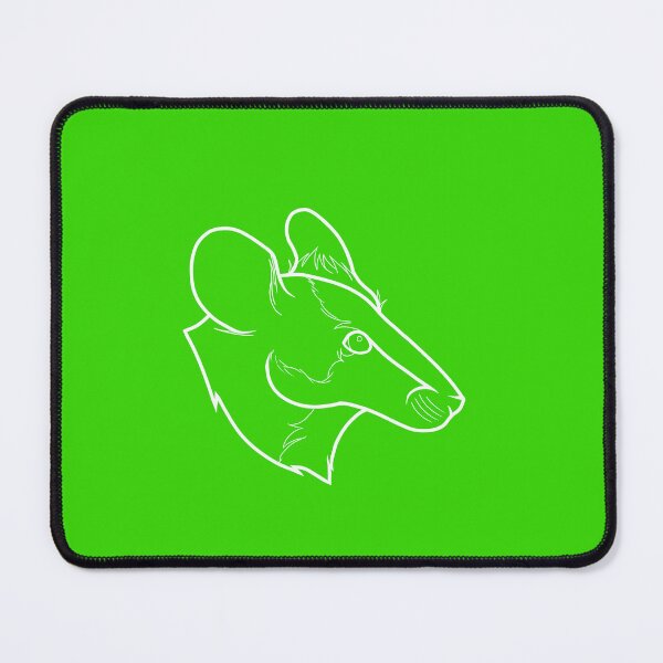 Item preview, Fancy Mouse Outline Green/ white designed and sold by TinkeredPets.