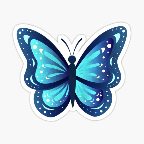 Beautiful Light Blue Butterfly Sticker For Sale By Mosab11 Redbubble 3351