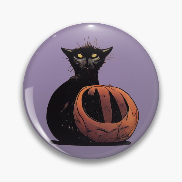 Item preview, Scruffy black cat on a pumpkin designed and sold by etherElric.