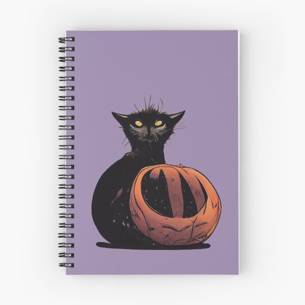 Item preview, Scruffy black cat on a pumpkin designed and sold by etherElric.