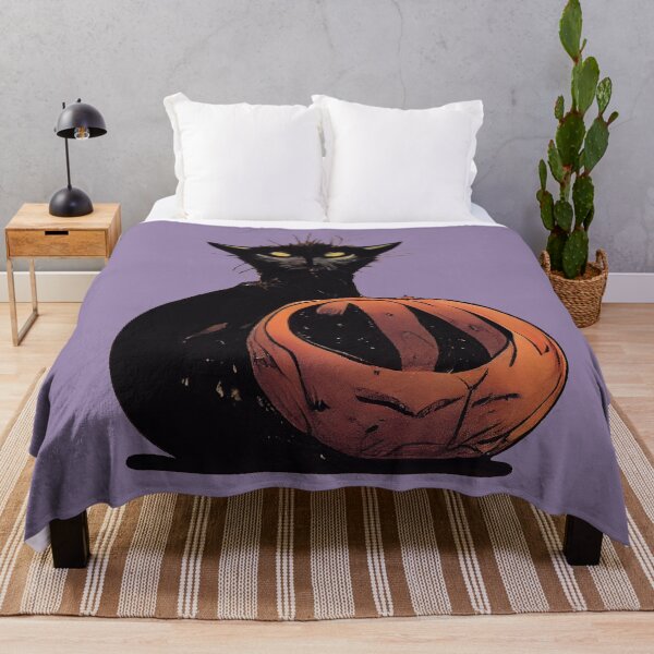 Item preview, Scruffy black cat on a pumpkin designed and sold by etherElric.