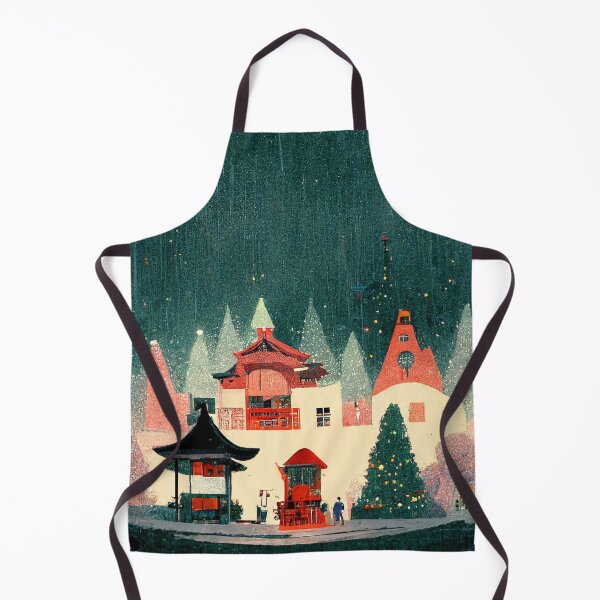 Item preview, Christmas village, studio Ghibli style designed and sold by PeanutArtCorner.