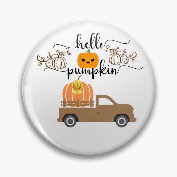 Item preview, Hello Pumpkin Retro Truck with Giant Pumpkin in back designed and sold by LanaDevon.