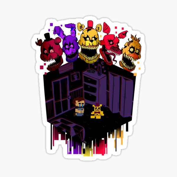 Free: Five Nights at Freddy's: Sister Location Animatronics Ultimate Custom  Night Nightmare Bunny - stikers 