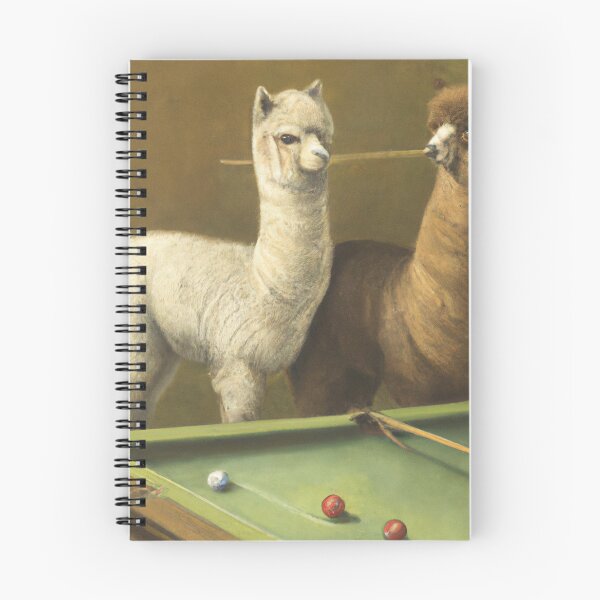 Item preview, Two Alpacas Playing Billiards designed and sold by Zestpond.