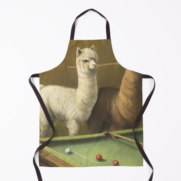 Item preview, Two Alpacas Playing Billiards designed and sold by Zestpond.