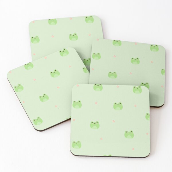 Cute Frog Pattern Coasters (Set of 4)