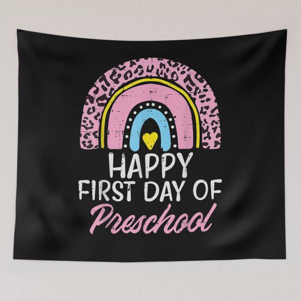 Item preview, Pink Leopard Rainbow Happy First Day Of Preschool School  designed and sold by charalphe.