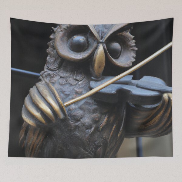 Item preview, Owl Statue Playing The Violin designed and sold by Zestpond.