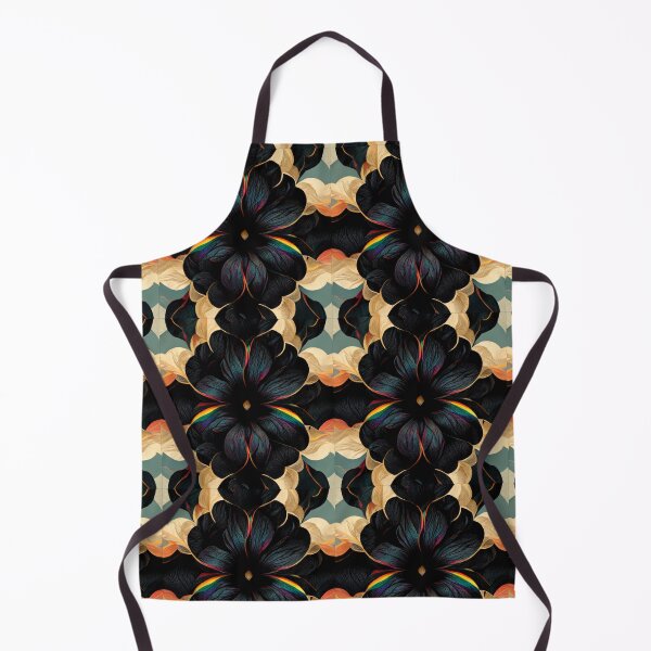 Item preview, Black Rainbow Floral Seamless Textile Pattern designed and sold by Alladin7.