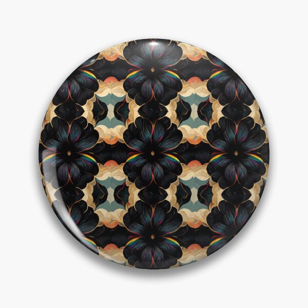 Item preview, Black Rainbow Floral Seamless Textile Pattern designed and sold by Alladin7.
