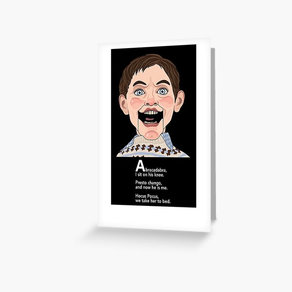 "Fats Magic 1978 Creepy Ventriloquist Dummy" Greeting Card for Sale