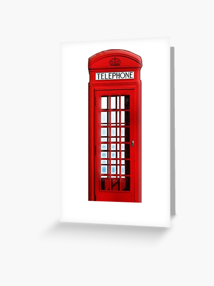 British Phone Box Telephone Box Red Phone Kiosk London England Uk Greeting Card By Tomsredbubble Redbubble