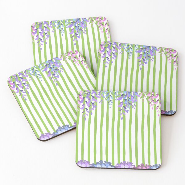 Item preview, Wisteria & Hydrangea (Green Bars) designed and sold by SimplyMe-Plus.