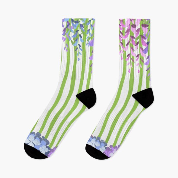 Item preview, Wisteria & Hydrangea (Green Bars) designed and sold by SimplyMe-Plus.