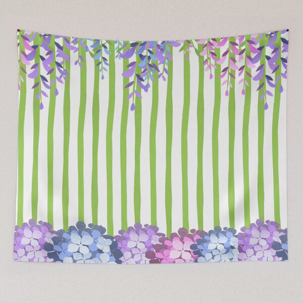 Item preview, Wisteria & Hydrangea (Green Bars) designed and sold by SimplyMe-Plus.
